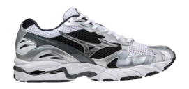 Mizuno Unisex Wave Rider 10 White Silver Black