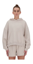 Pull à Capuche New Balance Femme Linear Heritage Brushed Back Fleece Hoodie Moonrock