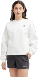 Trui New Balance Women Linear Heritage Brushed Back Fleece Crewneck Sea Salt
