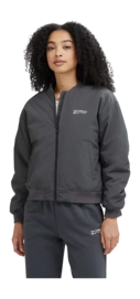 Jas New Balance Women Linear Heritage Woven Bomber Jacket Blacktop