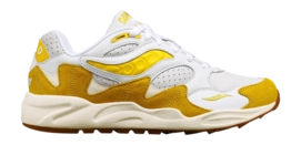 Baskets Saucony Unisexe Grid Shadow 2 White/Yellow