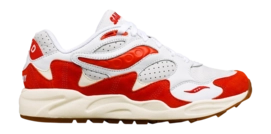 Baskets Saucony Unisexe Grid Shadow 2 White/Red