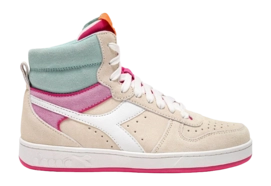 Diadora Women Magic Basket Mid Suede Whisper White Surf Spray