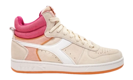 Diadora Women Magic Basket Demi Suede Whisper White Pastel Rose Tan