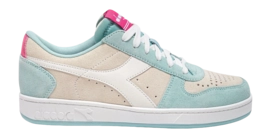 Diadora Women Magic Basket Low Suede WN Whisper White Surf Spray 24