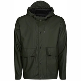 Jas Rains Unisex Short Hooded Coat Green