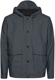 Jas Rains Unisex Short Hooded Coat Slate