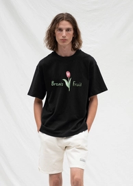 T-Shirt Bram's Fruit Men Tulip Aquarel Black