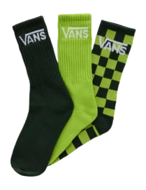 Sok Vans Boys Classic Crew Mountain View Lime Green (3 pack)