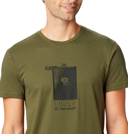 T-Shirt Mountain Hardwear Men Straight Up SS Dark Army