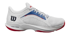 Padel Shoes Wilson Women Hurakn 2.0 W White Deja Vu Blue Wilson Red