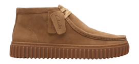 Schnürschuhe Clarks Torhill Hi Herren Dark Sand Suede