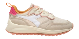 Diadora Women Jolly Suede Mesh Whisper White Pastel Rose Tan