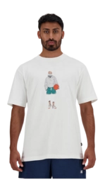 T-Shirt New Balance Athletics Basketball Herren Sea Salt