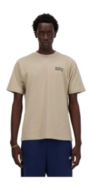 T-Shirt New Balance Athletics Flocked Herren Stoneware