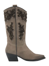 Stiefel Lazamani 85.616 Damen Velvet Pattern Fango