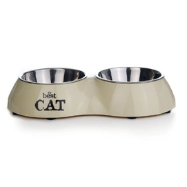 Voer- Of Drinkbak Beeztees Best Cat Melamine Beige