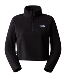 Pullover The North Face 100 Glacier Cropped 1/4 Zip Damen TNF Black