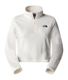 Jumper The North Face Women 100 Glacier Cropped 1/4 Zip White Dune