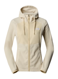 Zip Sweatshirt The North Face Women Homesafe Full Zip Fleece Hoodie White Dune Gravel Strip