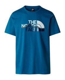 T-Shirt The North Face Homme S/S Mountain Line Tee Adriatic Blue