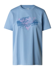 T-Shirt The North Face Women Foundation Traces Graphic Tee Steel Blue
