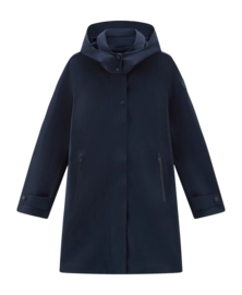Bonded Coat Woolrich High Tech Damen Melton Blue