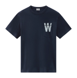 T-Shirt Woolrich Flag Herren Melton Blue