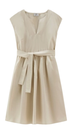 Kleid Woolrich Poplin Short Damen Light Oak