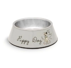 Voer- Of Drinkbak Beeztees Puppy Dog Melamine Grijs