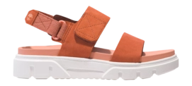 Timberland Women's Grayfield Sandal 2 Strap Medium Red Suede 24