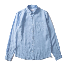 Shirt Edmmond Studios Men Linen Plain Light Blue '24