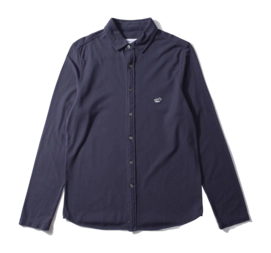 Hemd Edmmond Studios Pique Duck Patch Herren Plain Navy