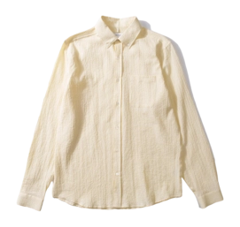 Chemise Edmmond Studios Homme Seer Sucker Plain Light Yellow