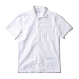 Hemd Edmmond Studios Seersucker SS Herren Plain White