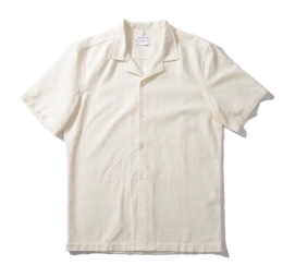 Hemd Edmmond Studios Artisan SS Herren Plain Off White