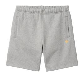 Shorts Carhartt WIP Unisexe Chase Sweat Short Grey Heather / Gold
