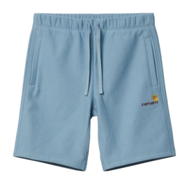 Short Carhartt WIP Unisexe American Script Frosted Blue