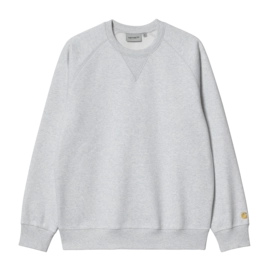 Pullover Carhartt WIP Chase Sweat Unisex Ash Heather / Gold