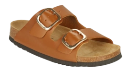 Tongs Scholl Femme Noelle Cuir Cognac 2024