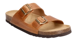 Tongs Scholl Homme Julien Leather Cognac