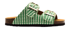 Tongs Scholl Femme Noelle Raffia Green 2024