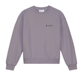 Pullover Olaf Hussein Face Chainstitch Damen Stone Grey