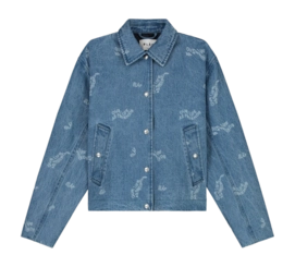 Jacket Olaf Hussein Women Wavy AOP Denim Coach Light Denim