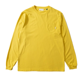 T-Shirt Edmmond Studios Men Pocket Core LS Plain Yellow