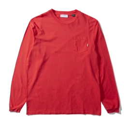 T-Shirt Edmmond Studios Men Pocket Core LS Plain Red