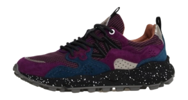 Baskets Flower Mountain Homme Yamano 3 Uni Suede Nylon Ripstop Violet Avio
