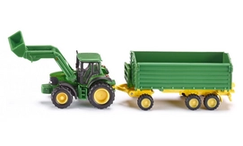 Siku John Deere Tractor Met Aanhangwagen