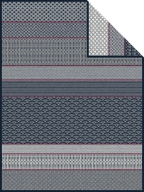 Plaid Ibena Jacquard Pesaro Bleu Gris