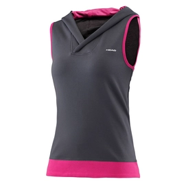 Tennisshirt HEAD Transition W T4S Sleeveless Hoody Anthracite
